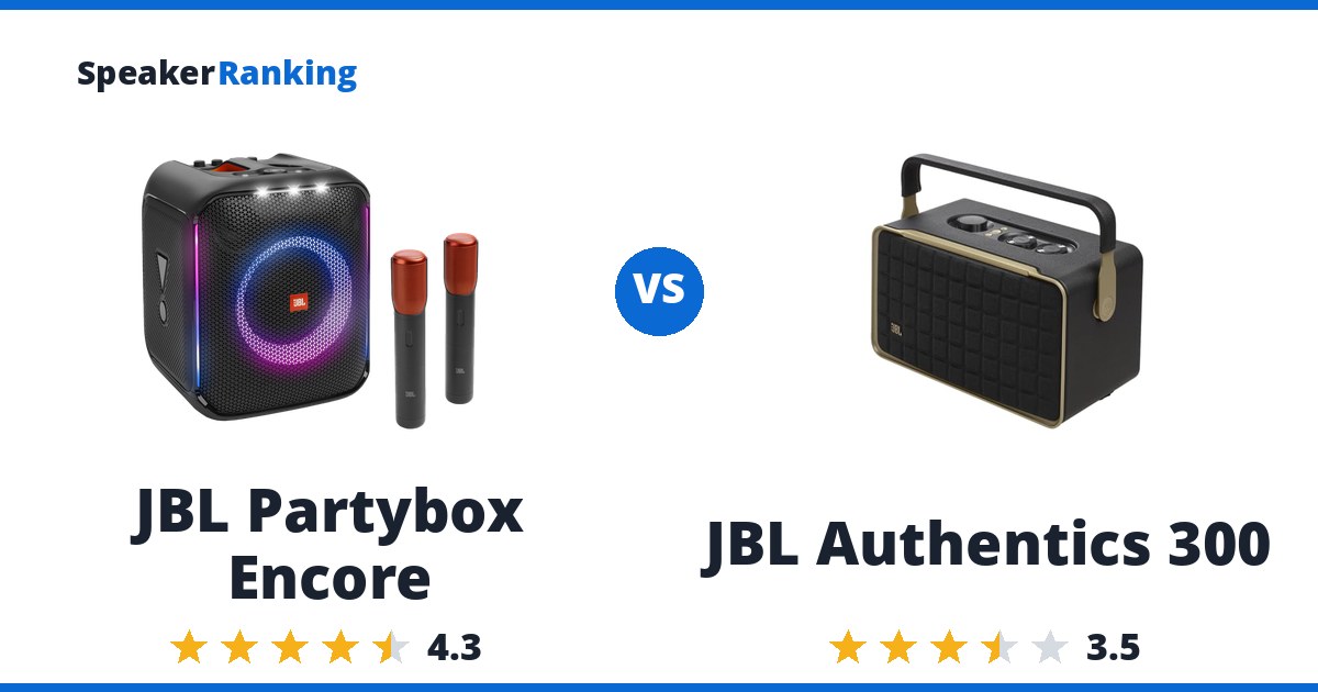 JBL Partybox Encore vs JBL Authentics 300