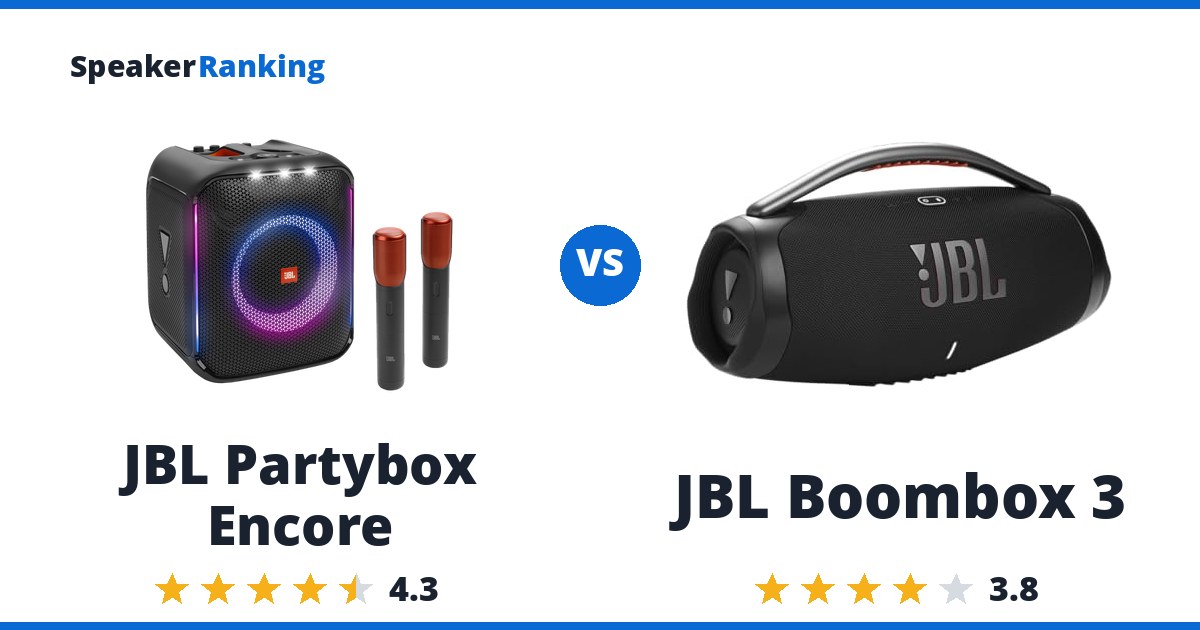 JBL Partybox Encore vs JBL Boombox 3