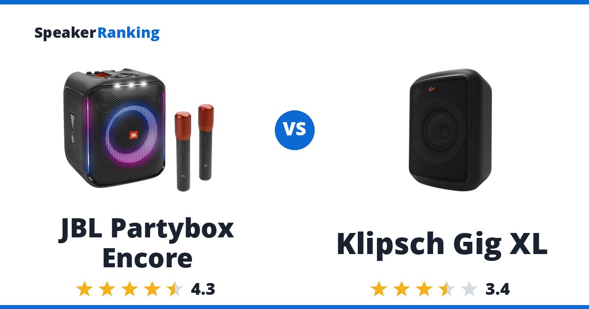 JBL Partybox Encore vs Klipsch Gig XL