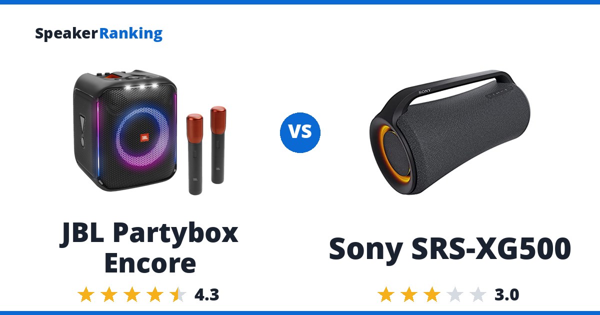 JBL Partybox Encore vs Sony SRS-XG500