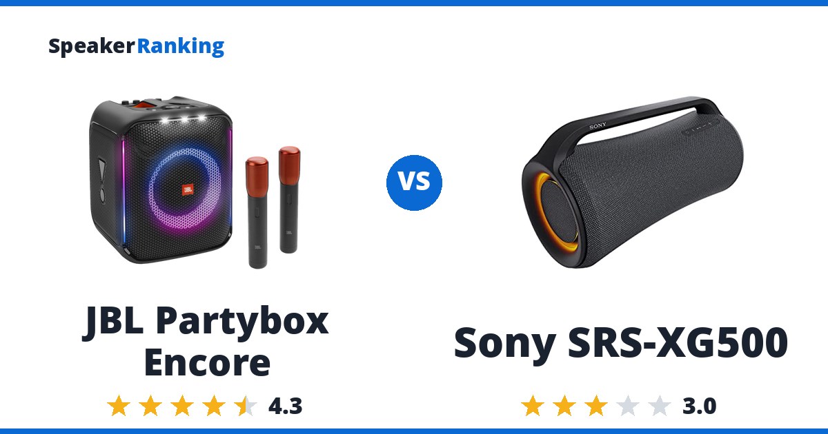 JBL Partybox Encore vs Sony SRS-XG500