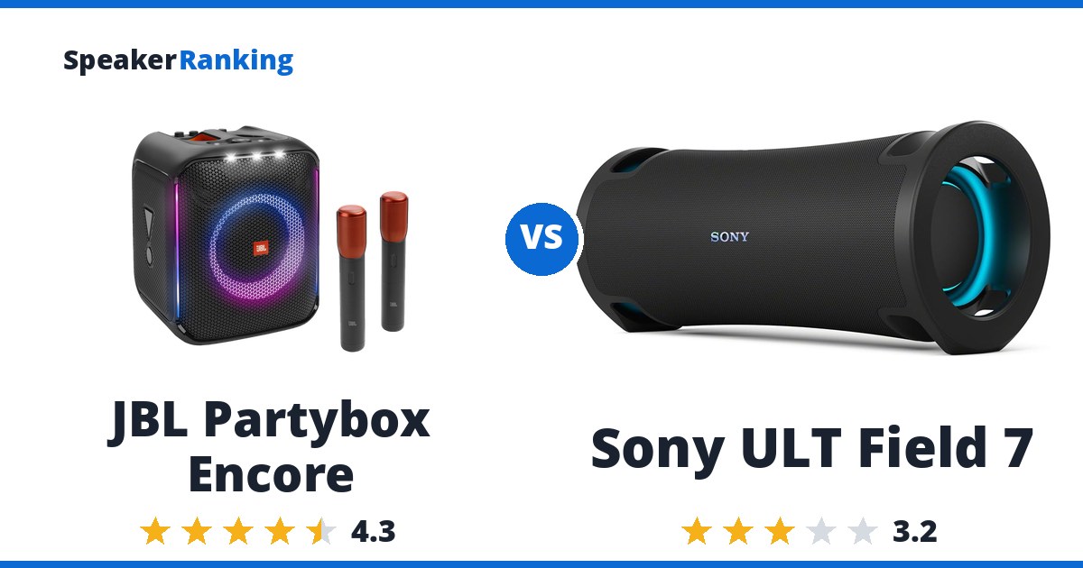 JBL Partybox Encore vs Sony ULT Field 7