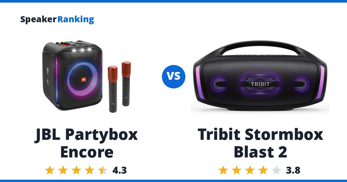 JBL Partybox Encore vs Tribit Stormbox Blast 2
