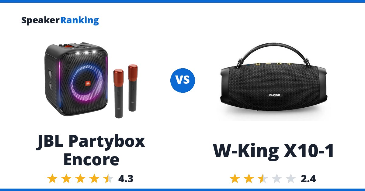 JBL Partybox Encore vs W-King X10-1