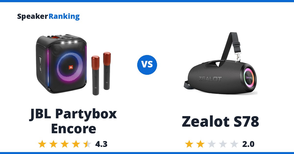 JBL Partybox Encore vs Zealot S78