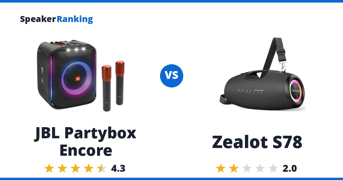 JBL Partybox Encore vs Zealot S78
