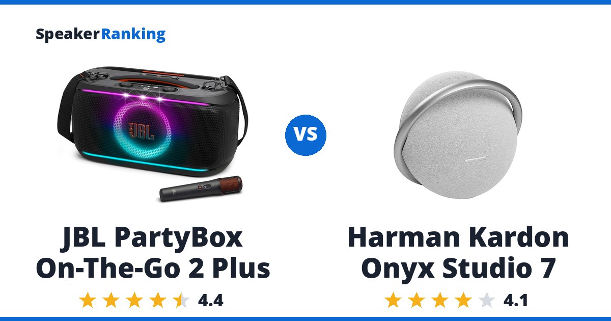 JBL PartyBox On-The-Go 2 Plus vs Harman Kardon Onyx Studio 7