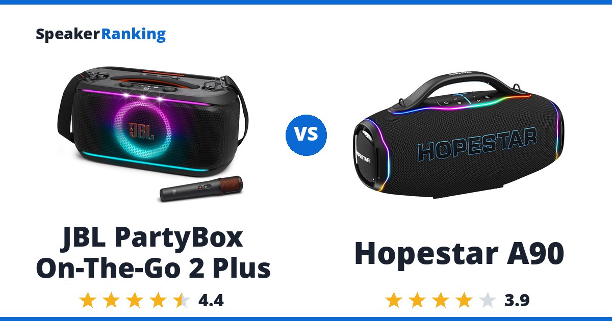 JBL PartyBox On-The-Go 2 Plus vs Hopestar A90