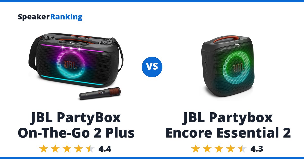 JBL PartyBox On-The-Go 2 Plus vs JBL Partybox Encore Essential 2