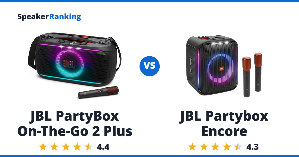 JBL PartyBox On-The-Go 2 Plus vs JBL Partybox Encore