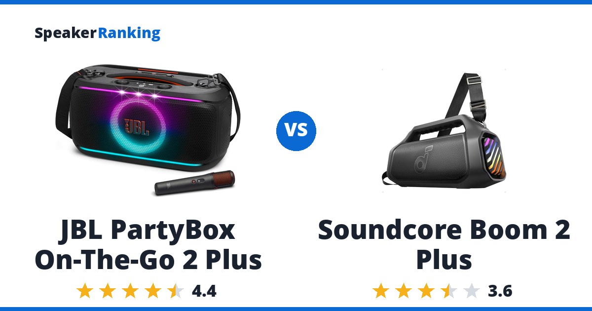 JBL PartyBox On-The-Go 2 Plus vs Soundcore Boom 2 Plus