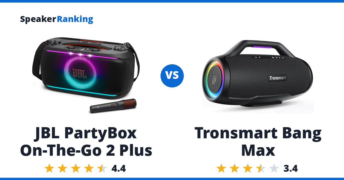 JBL PartyBox On-The-Go 2 Plus vs Tronsmart Bang Max