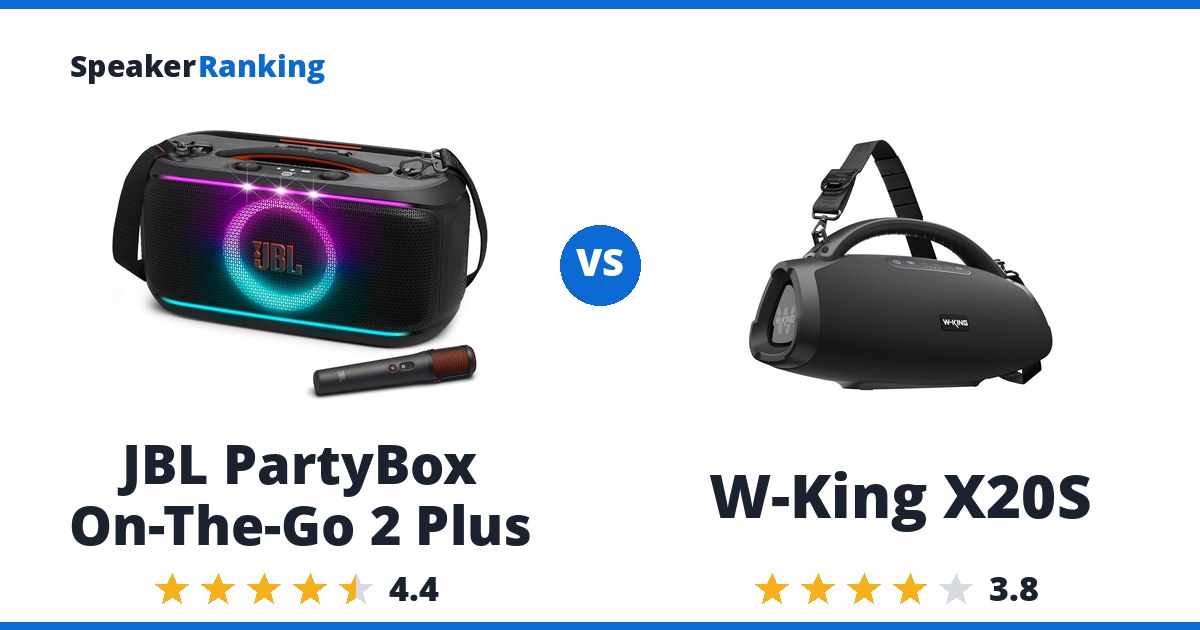 JBL PartyBox On-The-Go 2 Plus vs W-King X20S