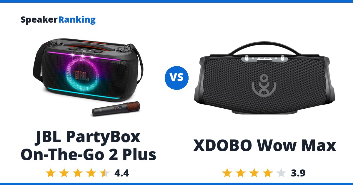 JBL PartyBox On-The-Go 2 Plus vs XDOBO Wow Max