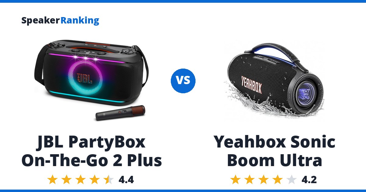 JBL PartyBox On-The-Go 2 Plus vs Yeahbox Sonic Boom Ultra
