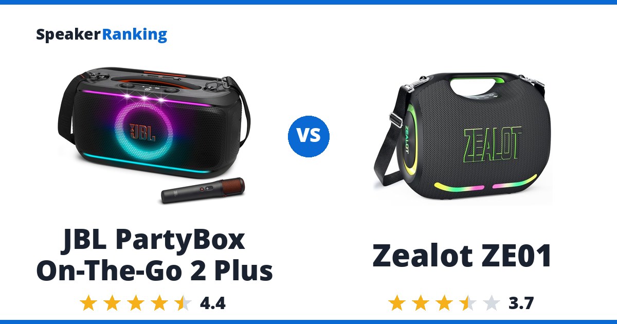 JBL PartyBox On-The-Go 2 Plus vs Zealot ZE01