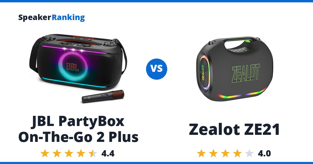 JBL PartyBox On-The-Go 2 Plus vs Zealot ZE21