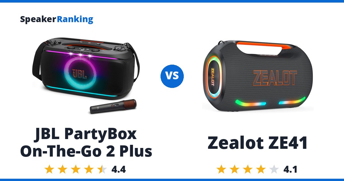 JBL PartyBox On-The-Go 2 Plus vs Zealot ZE41