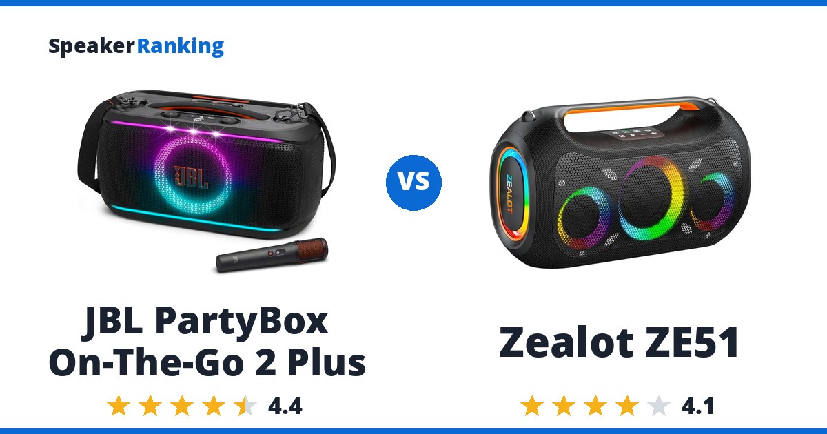 JBL PartyBox On-The-Go 2 Plus vs Zealot ZE51