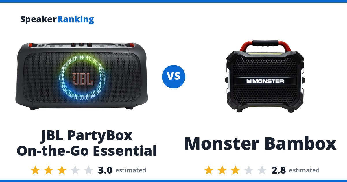 JBL PartyBox On-the-Go Essential vs Monster Bambox