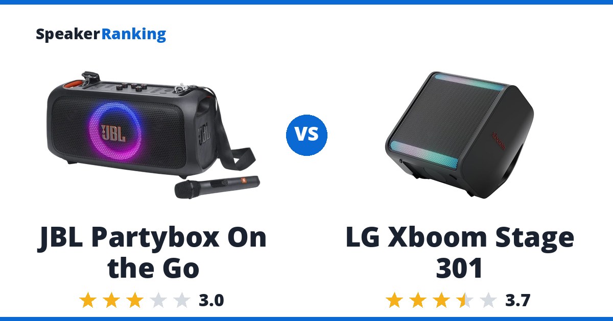 JBL Partybox On the Go vs LG Xboom Stage 301