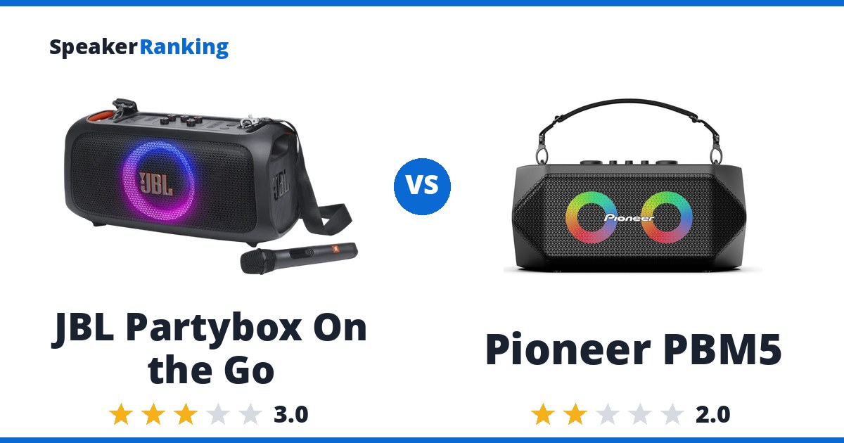 JBL Partybox On the Go vs Pioneer PBM5