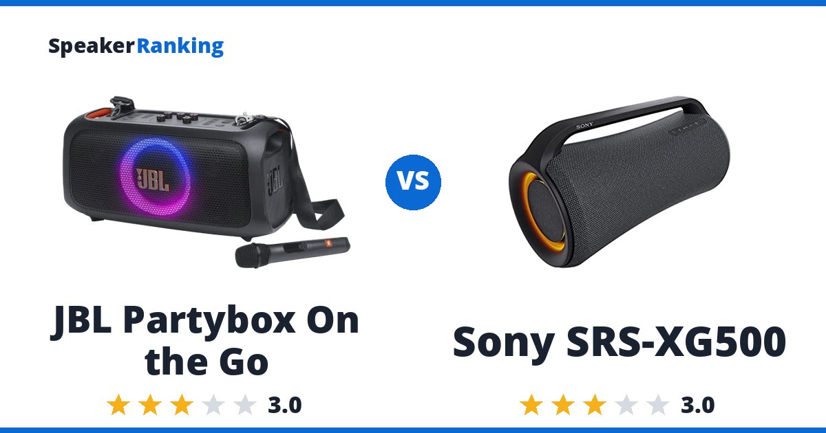 JBL Partybox On the Go vs Sony SRS-XG500