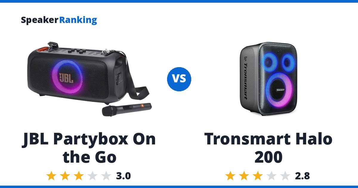 JBL Partybox On the Go vs Tronsmart Halo 200