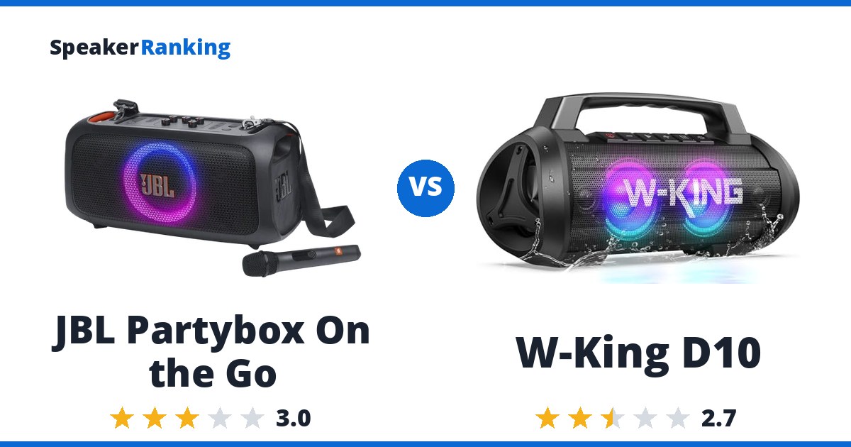 JBL Partybox On the Go vs W-King D10