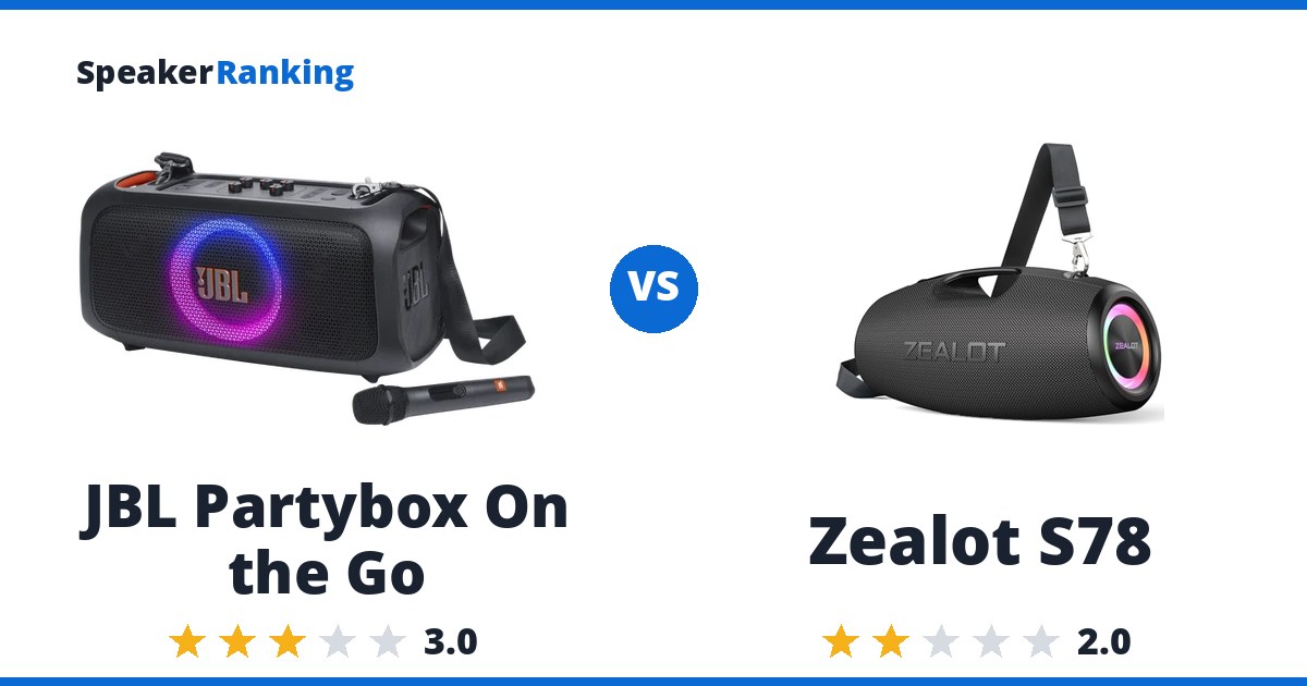 JBL Partybox On the Go vs Zealot S78