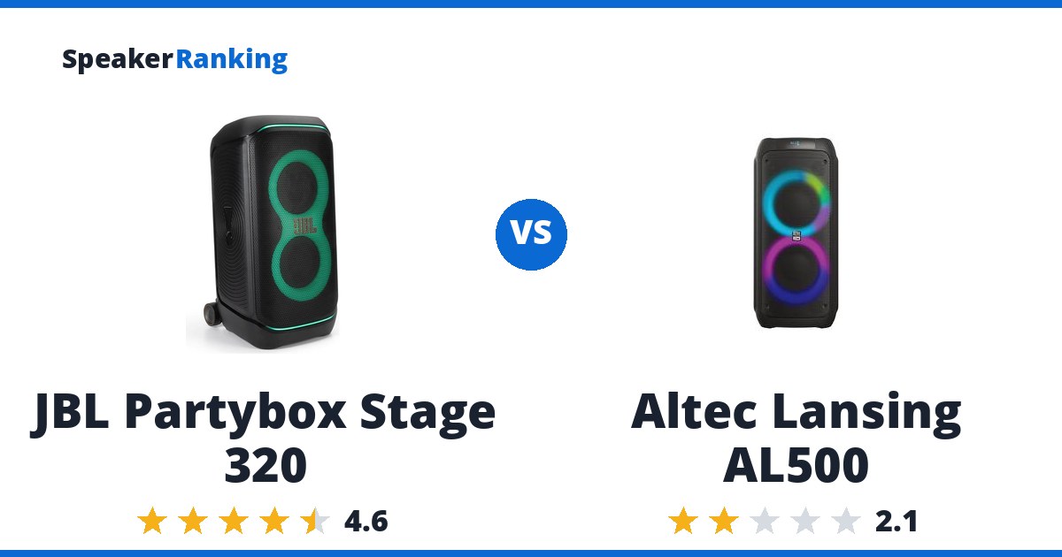 JBL Partybox Stage 320 vs Altec Lansing AL500
