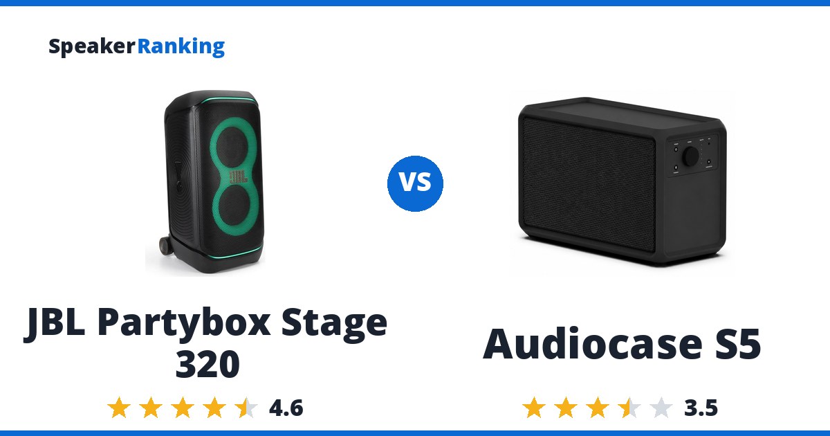 JBL Partybox Stage 320 vs Audiocase S5