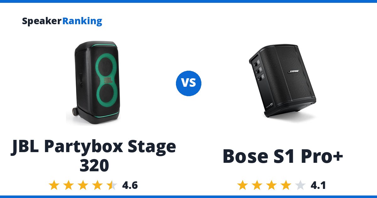 JBL Partybox Stage 320 vs Bose S1 Pro+