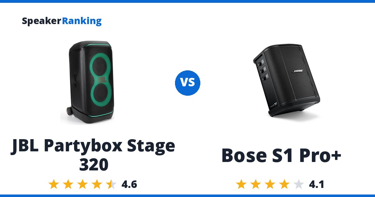 JBL Partybox Stage 320 vs Bose S1 Pro+