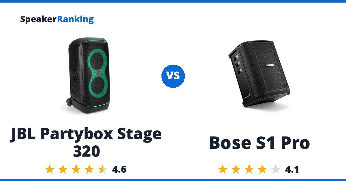 JBL Partybox Stage 320 vs Bose S1 Pro