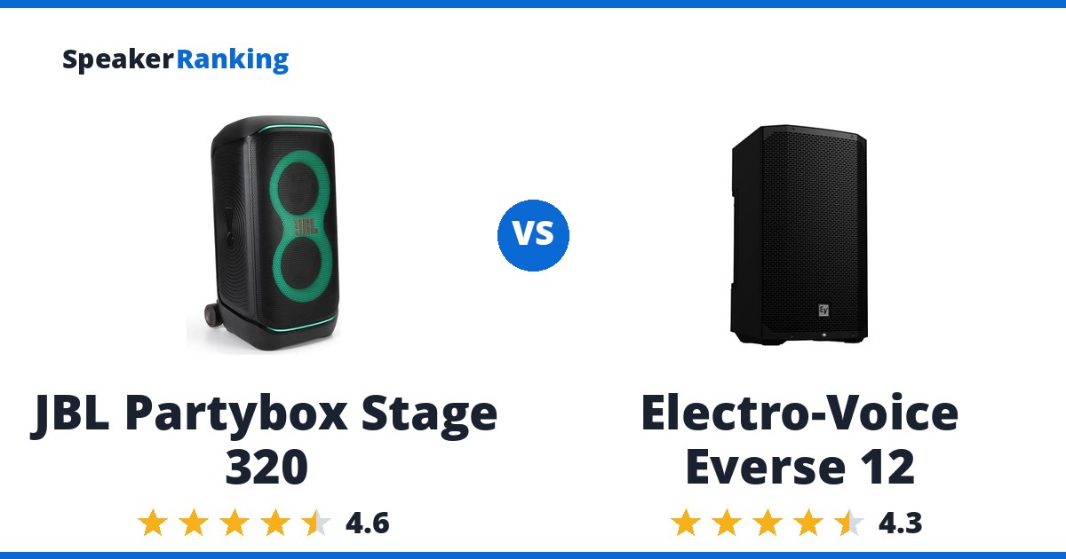 JBL Partybox Stage 320 vs Electro-Voice Everse 12