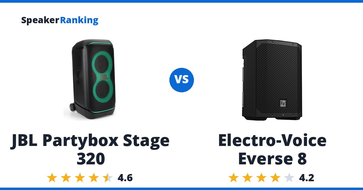 JBL Partybox Stage 320 vs Electro-Voice Everse 8