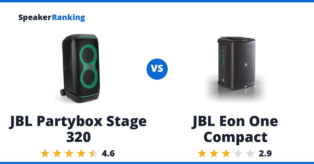 JBL Partybox Stage 320 vs JBL Eon One Compact