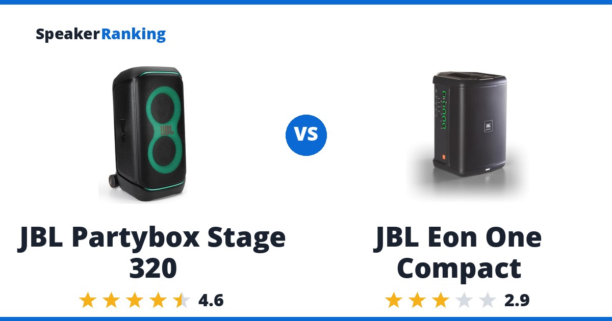 JBL Partybox Stage 320 vs JBL Eon One Compact