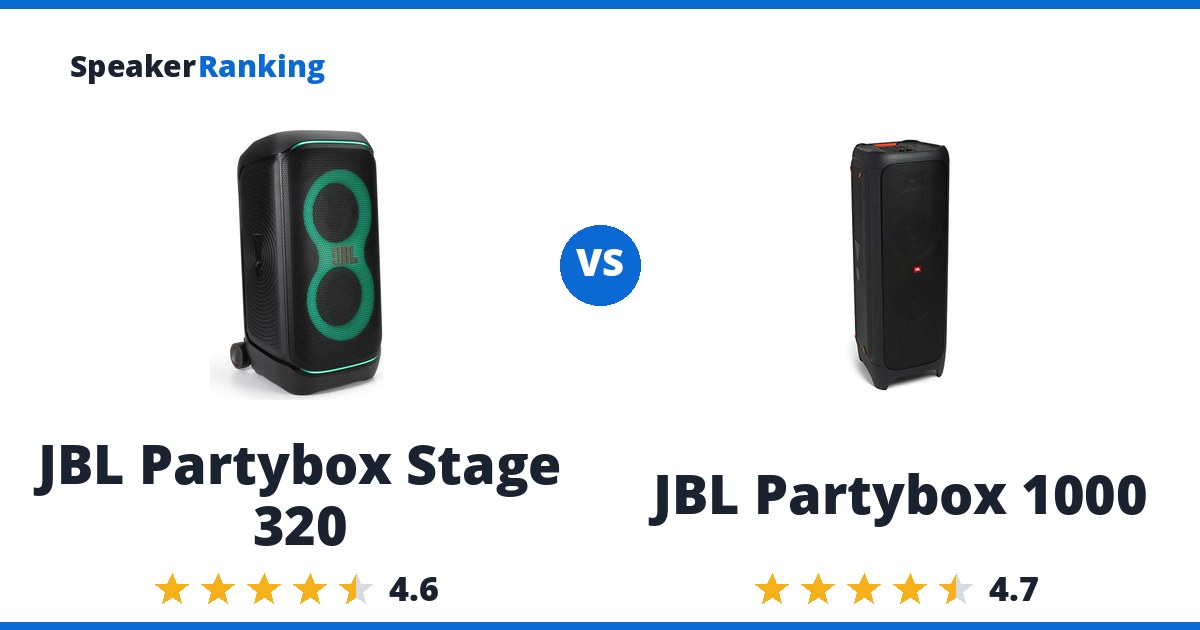 JBL Partybox Stage 320 vs JBL Partybox 1000