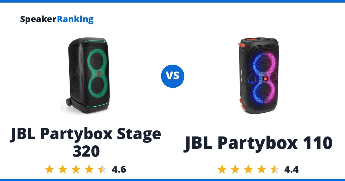 JBL Partybox Stage 320 vs JBL Partybox 110