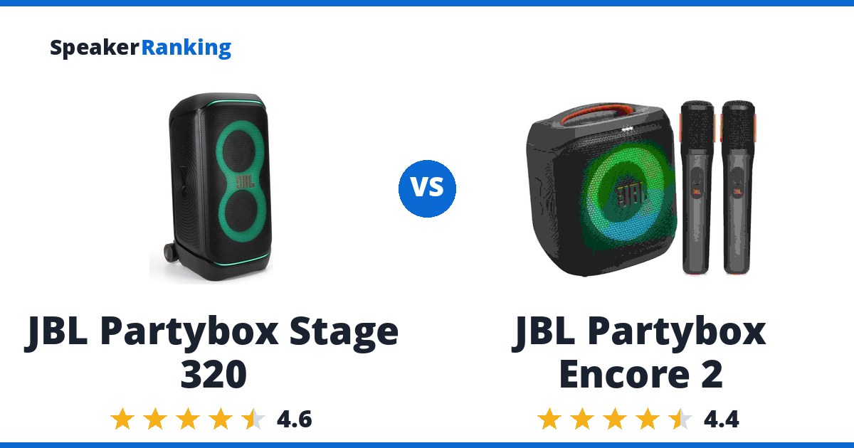 JBL Partybox Stage 320 vs JBL Partybox Encore 2