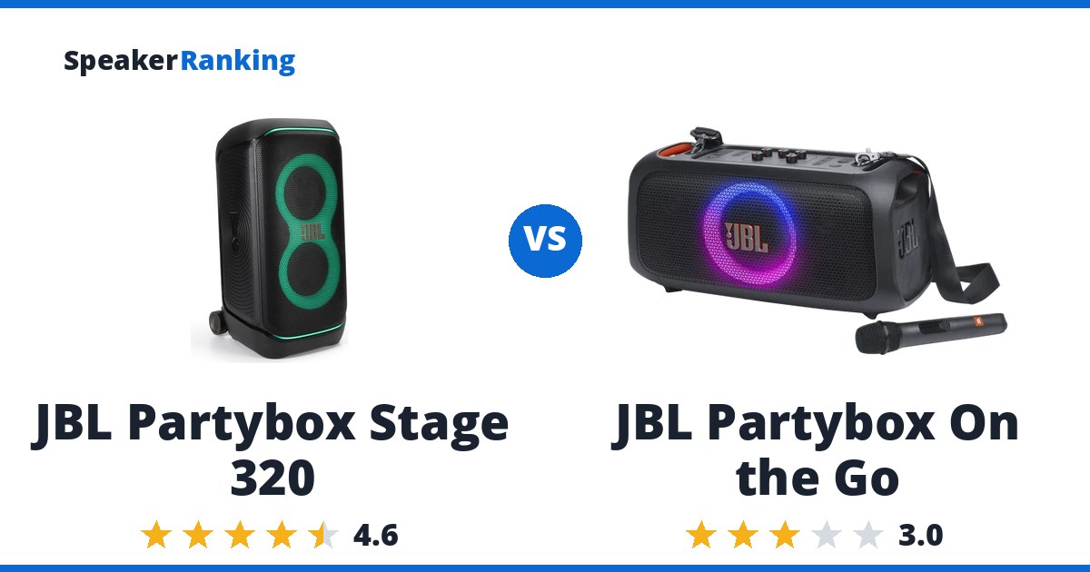 JBL Partybox Stage 320 vs JBL Partybox On the Go