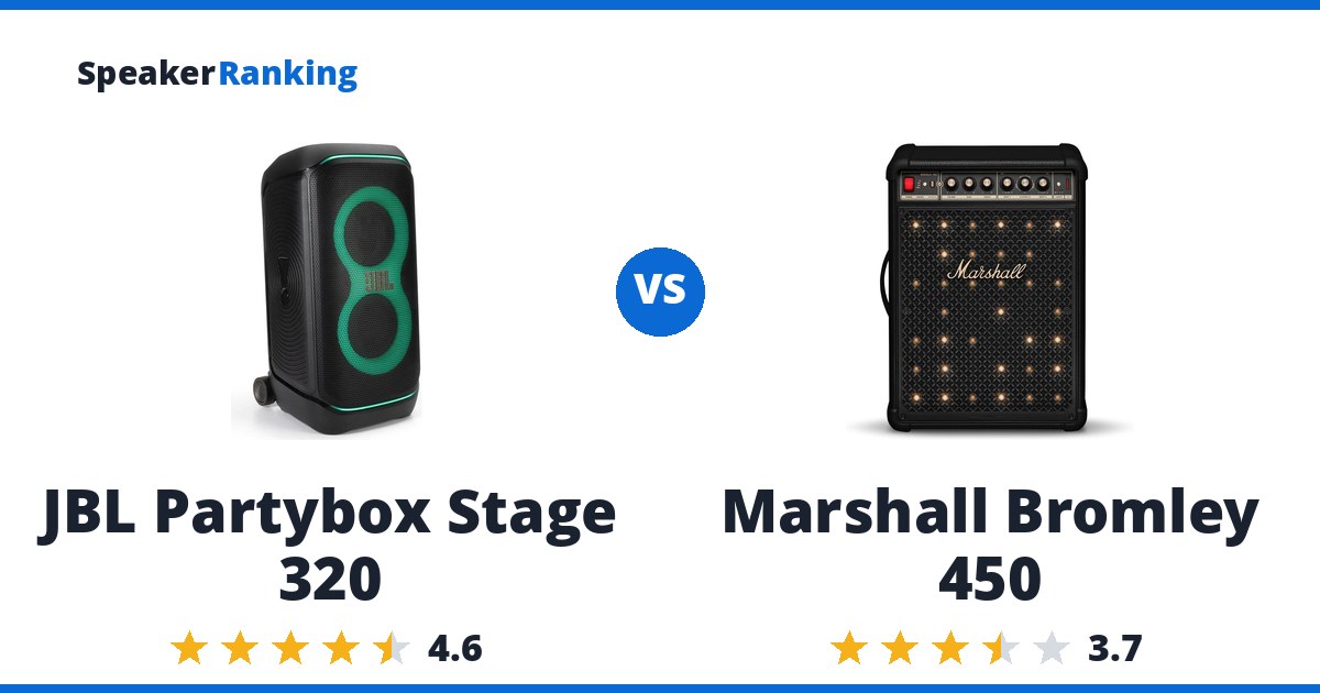JBL Partybox Stage 320 vs Marshall Bromley 450