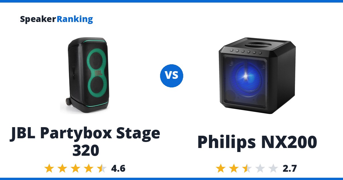 JBL Partybox Stage 320 vs Philips NX200