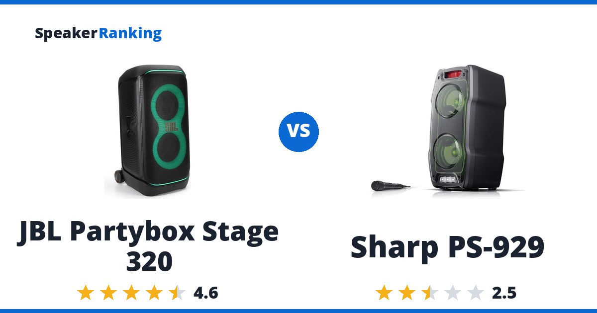 JBL Partybox Stage 320 vs Sharp PS-929