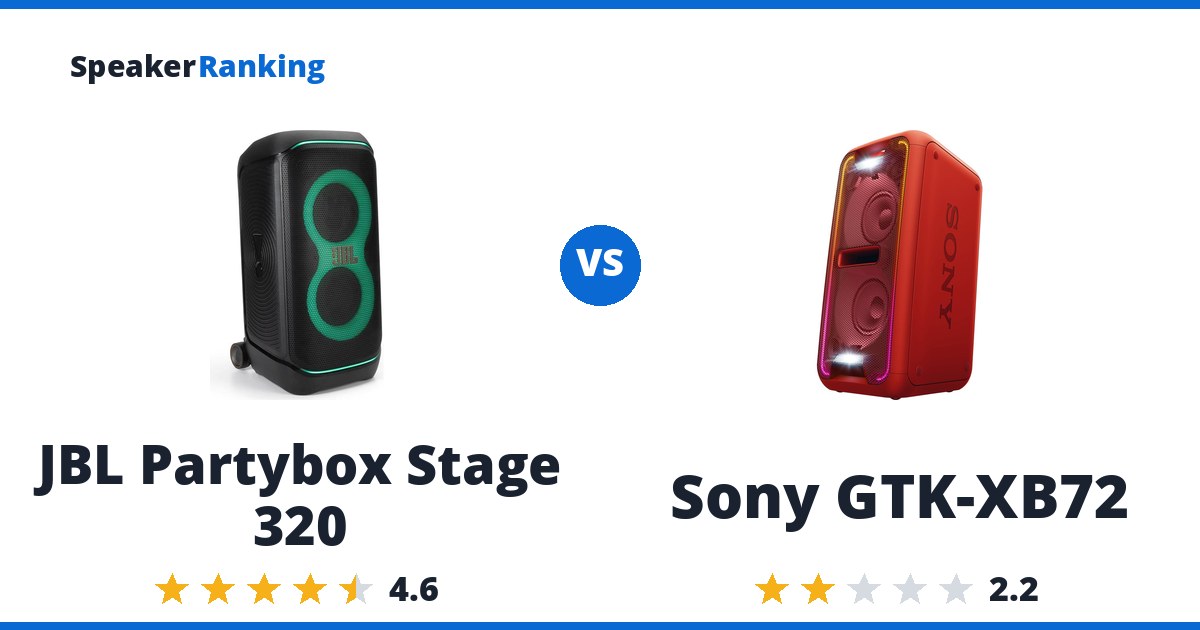 JBL Partybox Stage 320 vs Sony GTK-XB72