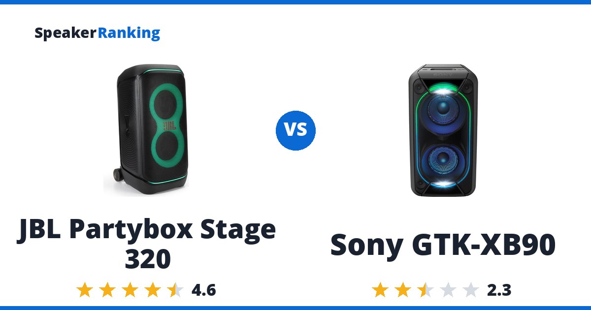 JBL Partybox Stage 320 vs Sony GTK-XB90