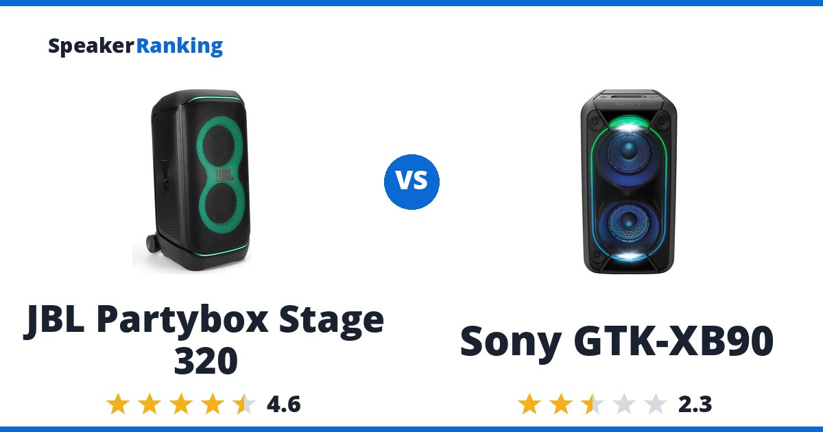 JBL Partybox Stage 320 vs Sony GTK-XB90