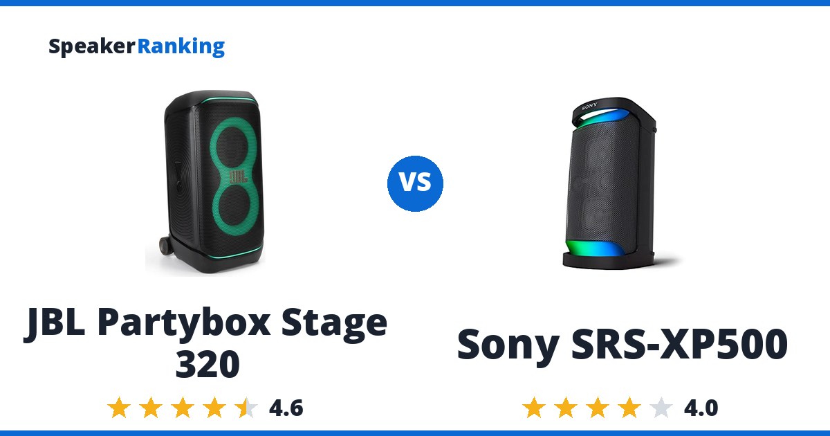 JBL Partybox Stage 320 vs Sony SRS-XP500